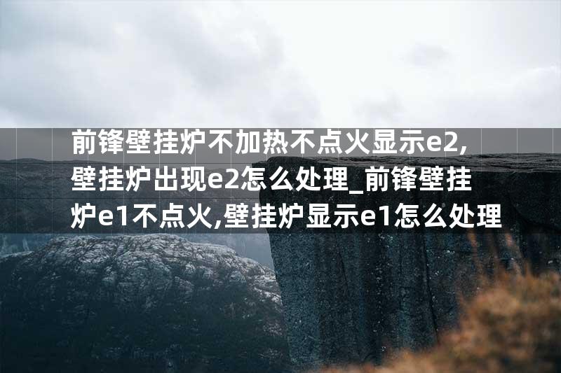 前锋壁挂炉不加热不点火显示e2,壁挂炉出现e2怎么处理_前锋壁挂炉e1不点火,壁挂炉显示e1怎么处理