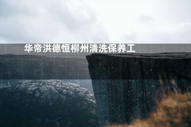 华帝洪德恒柳州清洗保养工