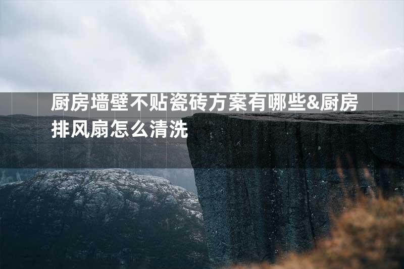 厨房墙壁不贴瓷砖方案有哪些&厨房排风扇怎么清洗