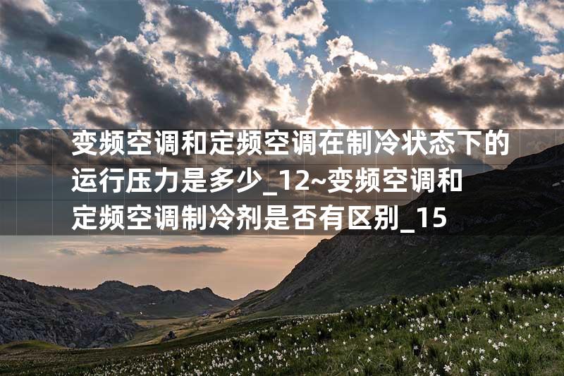 变频空调和定频空调在制冷状态下的运行压力是多少_12~变频空调和定频空调制冷剂是否有区别_15