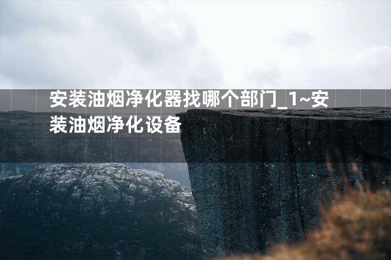 安装油烟净化器找哪个部门_1~安装油烟净化设备