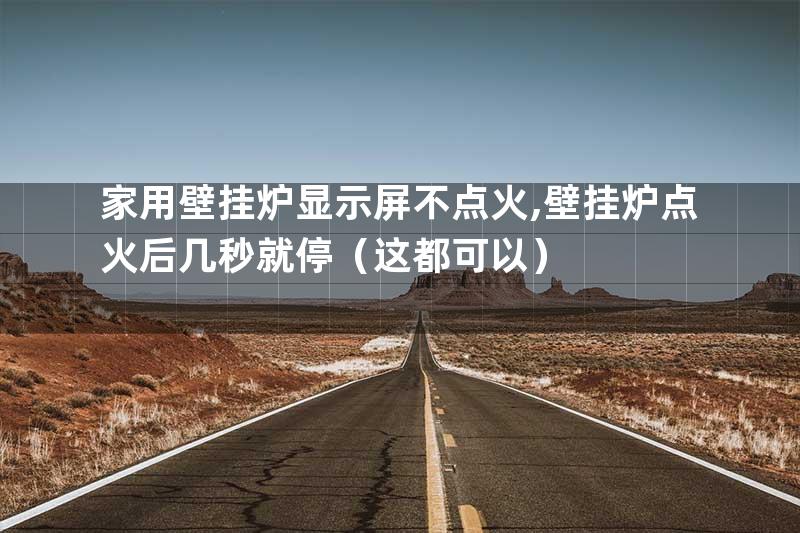 家用壁挂炉显示屏不点火,壁挂炉点火后几秒就停（这都可以）