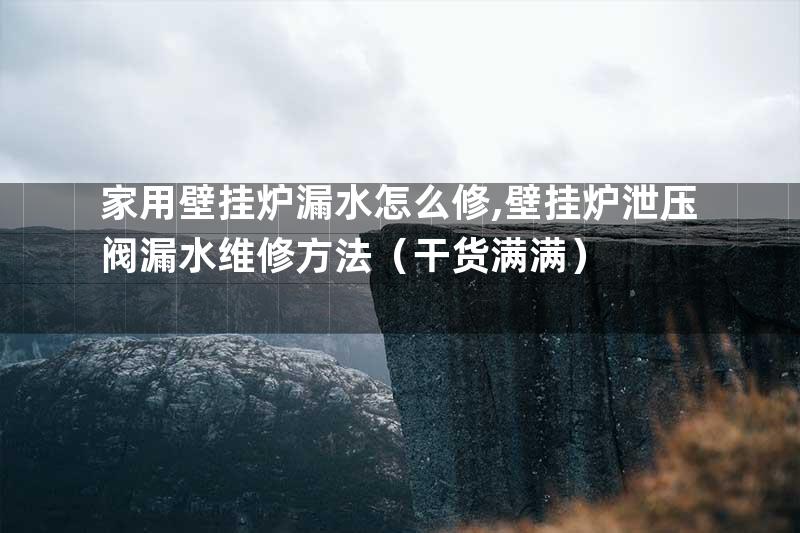 家用壁挂炉漏水怎么修,壁挂炉泄压阀漏水维修方法（干货满满）