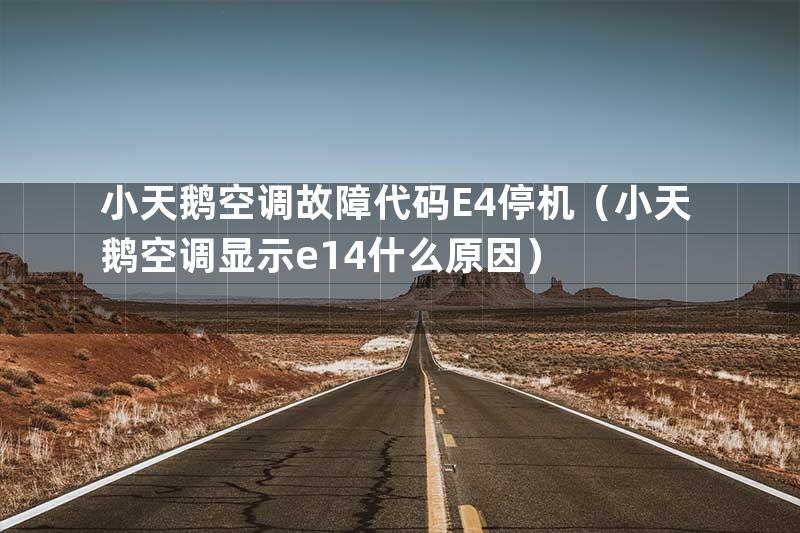 小天鹅空调故障代码E4停机（小天鹅空调显示e14什么原因）