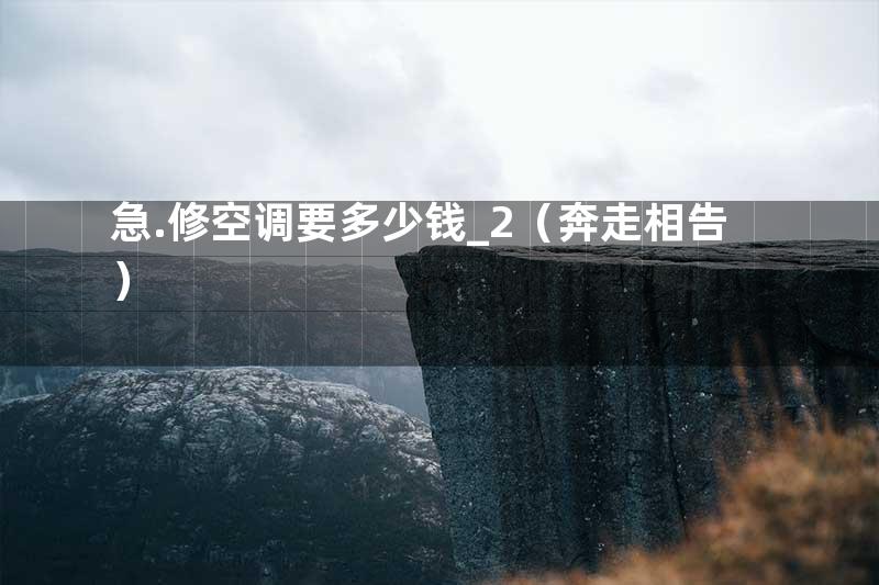 急.修空调要多少钱_2（奔走相告）