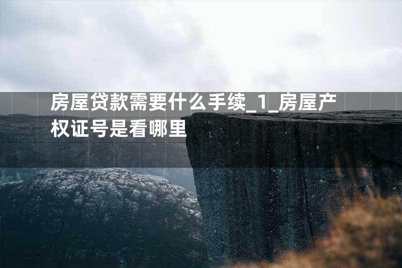 房屋贷款需要什么手续_1_房屋产权证号是看哪里
