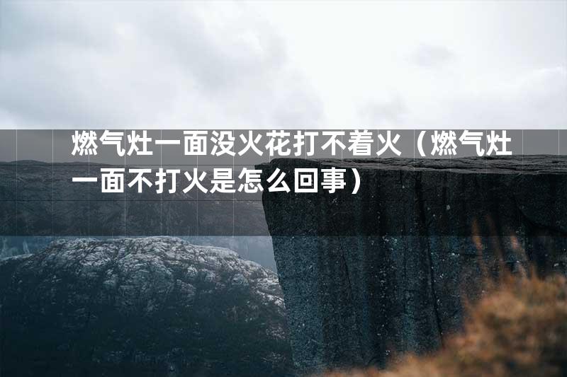 燃气灶一面没火花打不着火（燃气灶一面不打火是怎么回事）